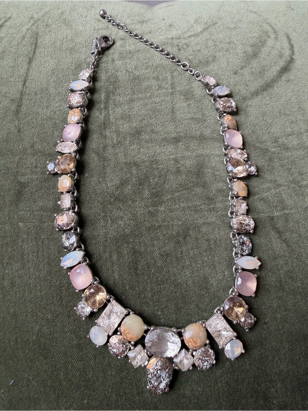 WHBM Statement Multicolor Crystal Bib Necklace